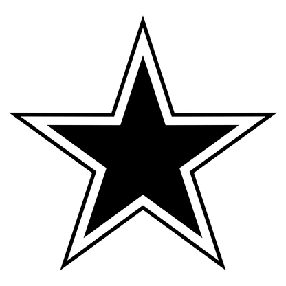 Elegant black star vector design for cutting machines