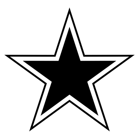 Elegant black star vector design for cutting machines