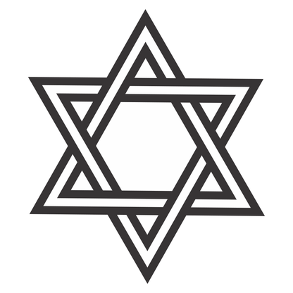 Creative Star of David vector design for cutting machines