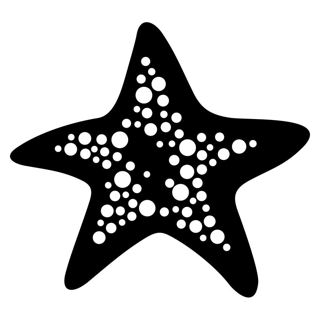 Stylized starfish design for creative cutting projects