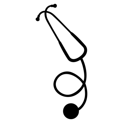 Black stethoscope vector design for creative projects