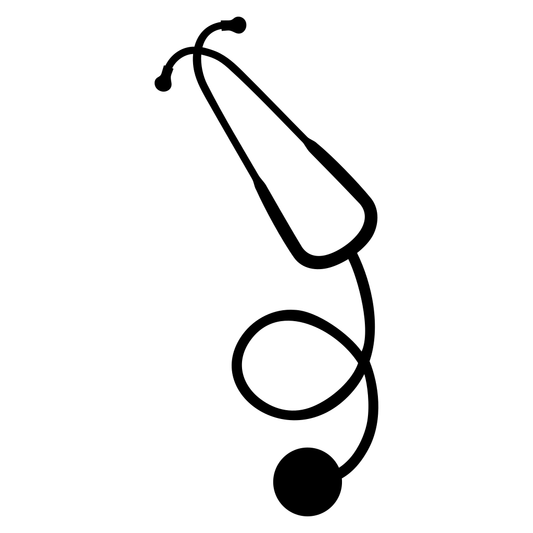 Black stethoscope vector design for creative projects