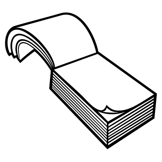 Black and white sticky notes vector for cutting machines