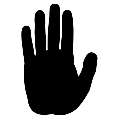 Creative stop hand design for crafting and cutting projects