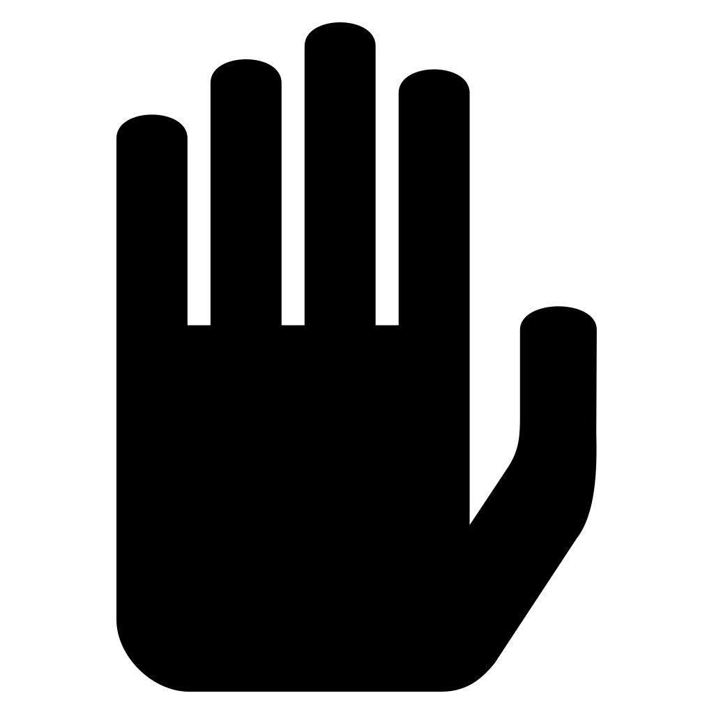 Creative stop hand vector design for cutting machines