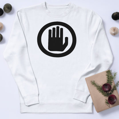Creative vector file of a stop hand symbol for digital projects