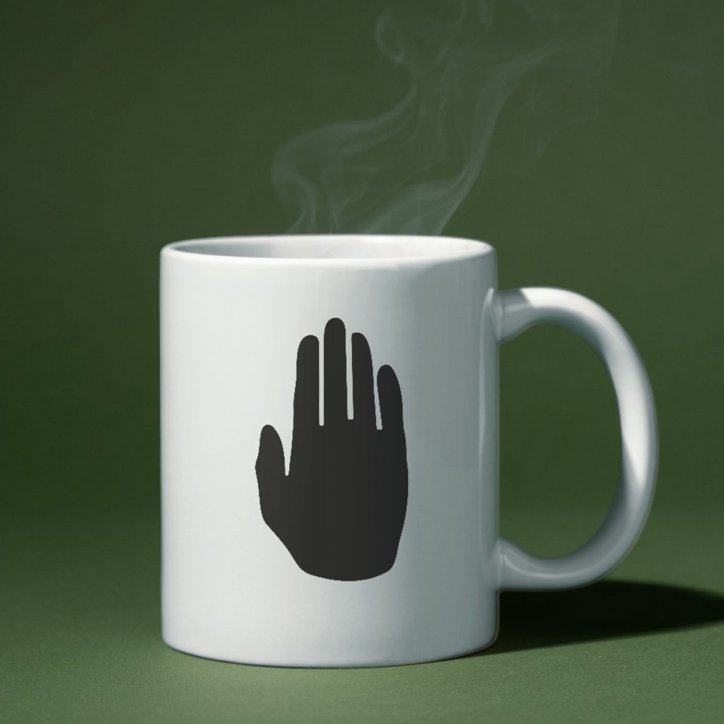 Creative stop hand icon design for crafting projects