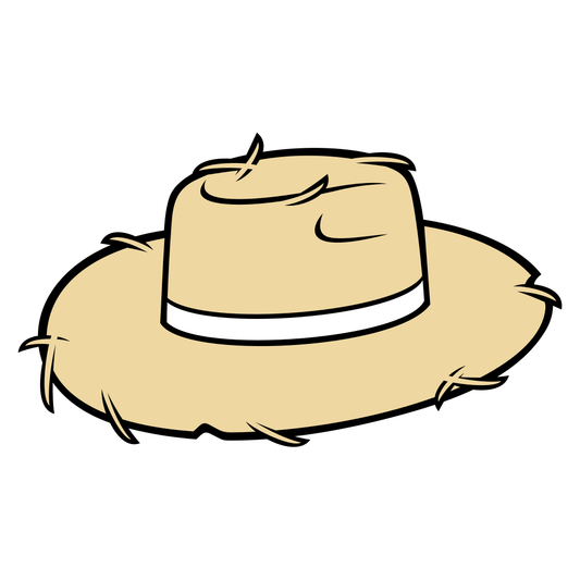 Charming straw hat design perfect for crafting and cutting