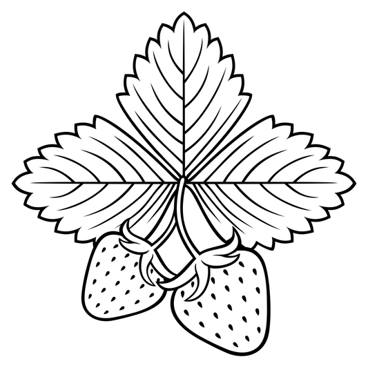 Strawberry vector design suitable for cutting machines