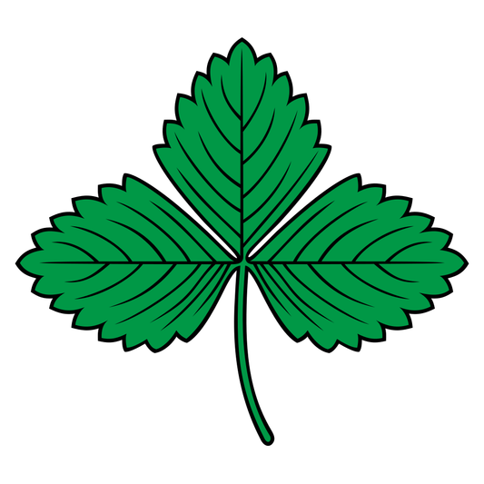 Elegant strawberry leaf design for cutting machines