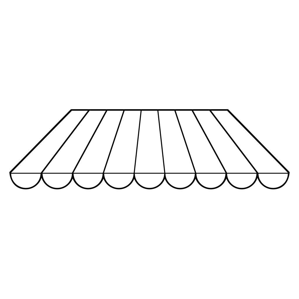 Striped awning design for cutting machine projects