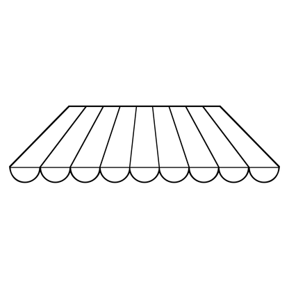 Striped awning design for cutting machine projects
