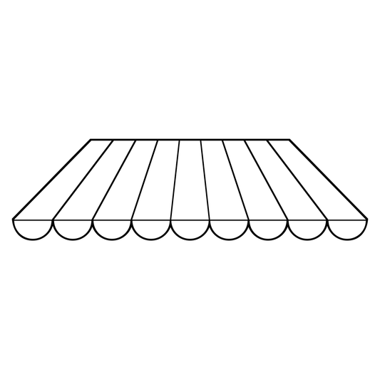 Striped awning design for cutting machine projects