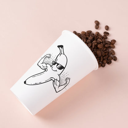 Strong banana character illustration for creative projects