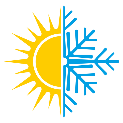 Vector icons for summer and winter air conditioning design