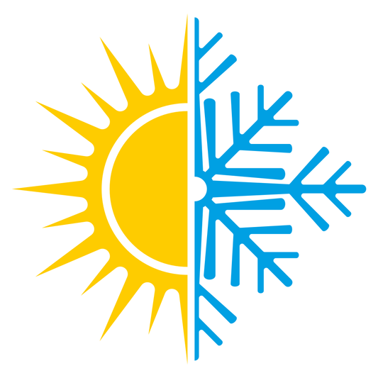 Vector icons for summer and winter air conditioning design