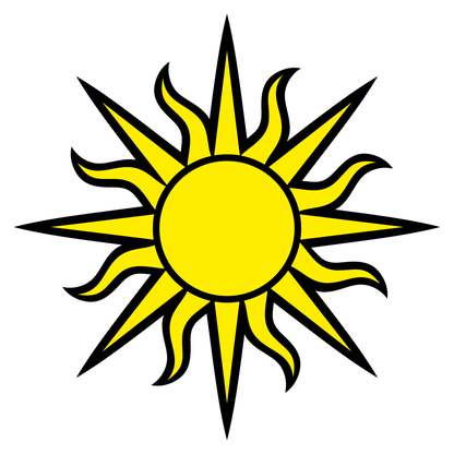 Bright sun vector design for cutting machine projects