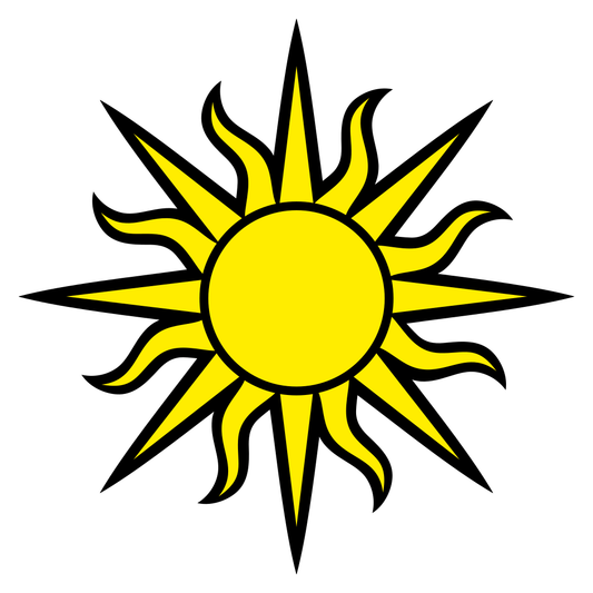 Bright sun vector design for cutting machine projects