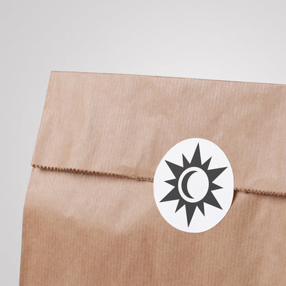 Elegant sun and crescent design for creative projects