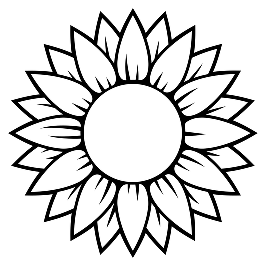 Beautiful sunflower vector design for cutting machine crafting