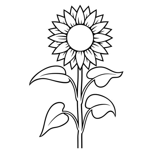 Black sunflower vector design for crafting and decor projects