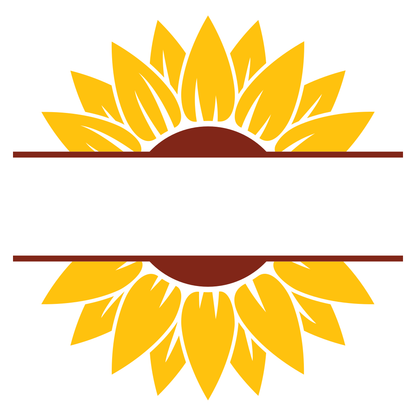 Beautiful sunflower monogram design for crafting projects