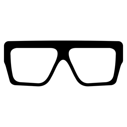 Stylish black glasses design for cutting machines