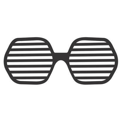 Stylish striped sunglasses vector design for crafting lovers