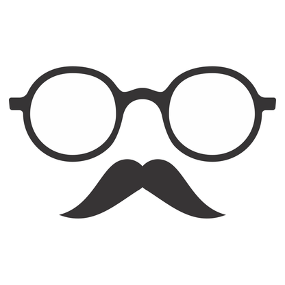 Creative vector design featuring sunglasses and a moustache