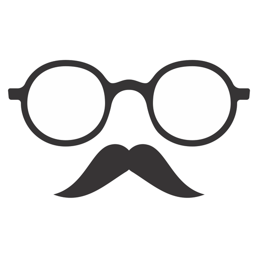 Creative vector design featuring sunglasses and a moustache