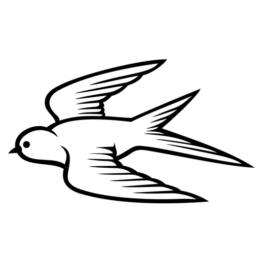 Elegant flying bird design perfect for crafting projects