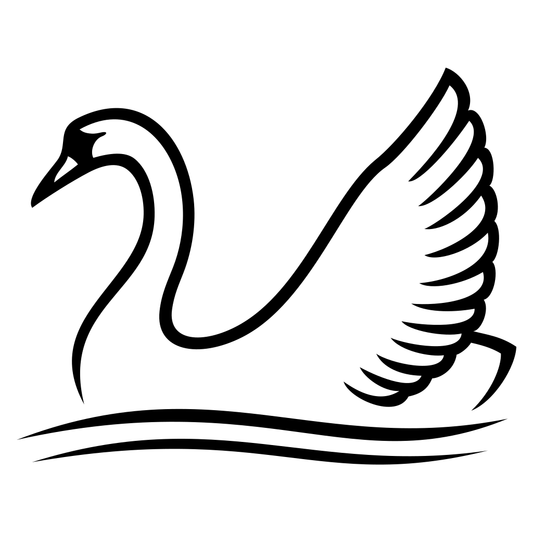 Elegant swan design perfect for creative cutting projects