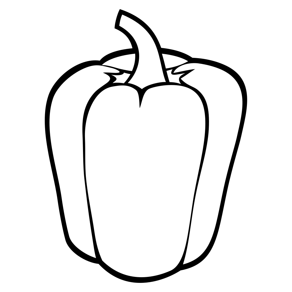 Sweet bell pepper vector design for crafting projects
