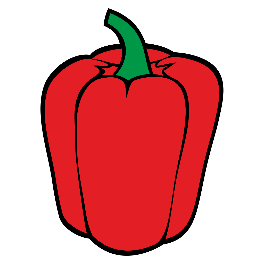 Sweet bell pepper vector design for cutting machines