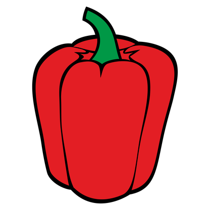 Sweet bell pepper vector design for cutting machines