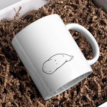 Creative vector design of a sweet potato for cutting machines