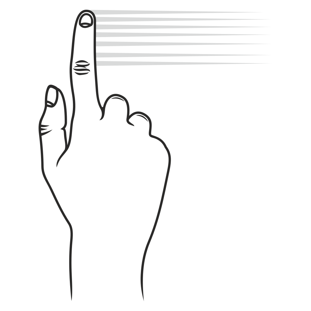 Creative swipe hand gesture design for crafting projects