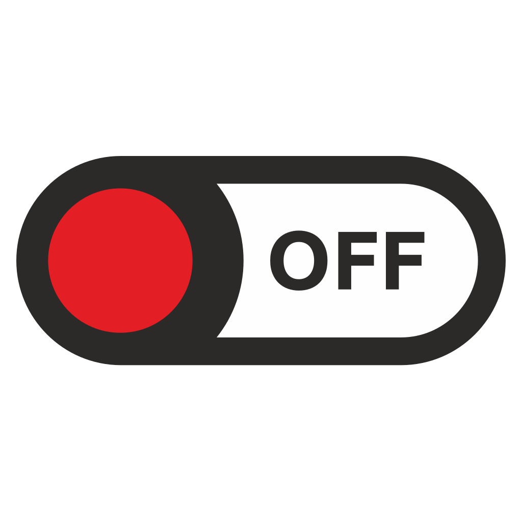 Creative switch off vector design for cutting machines