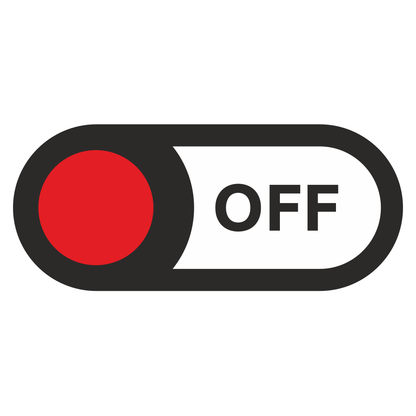 Creative switch off vector design for cutting machines
