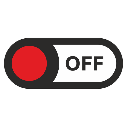 Creative switch off vector design for cutting machines