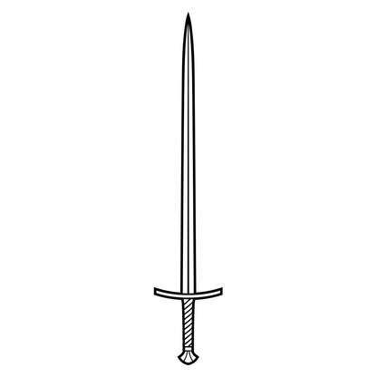 Elegant sword design for cutting machines in vector format