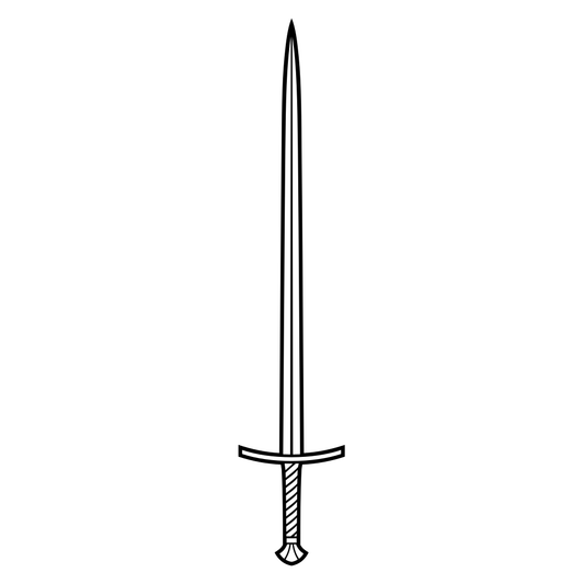 Elegant sword design for cutting machines in vector format