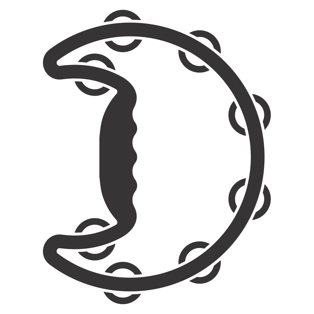 Creative tambourine design for crafting and cutting machines