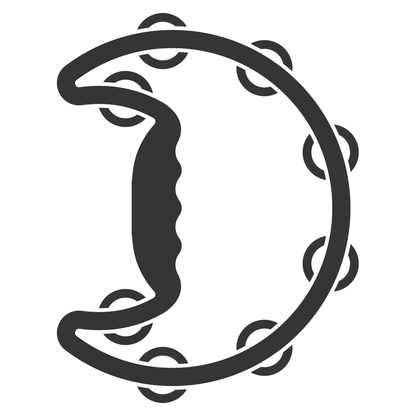 Creative tambourine design for crafting and cutting machines