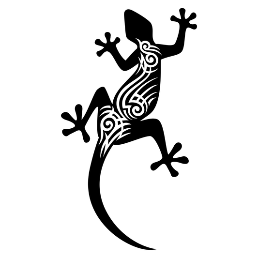 Creative tribal lizard tattoo design for cutting machines