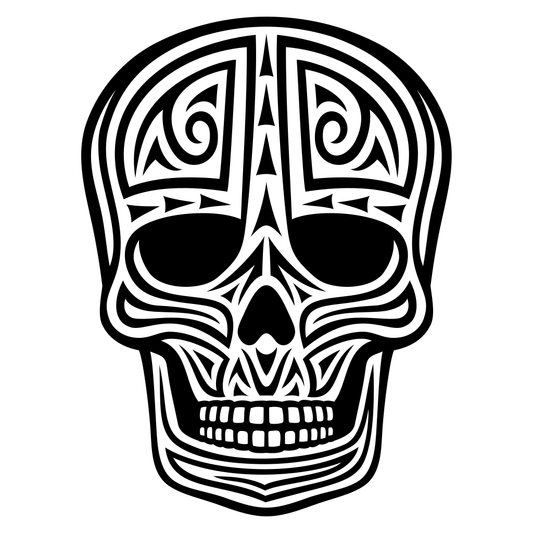 Stylish tattoo skull design for creative cutting machines