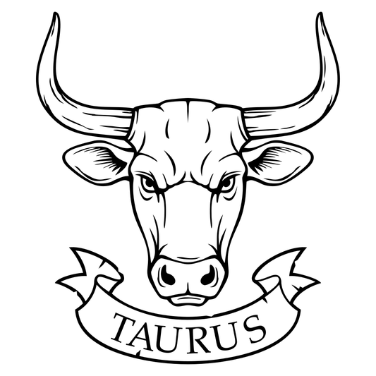 Bold Taurus bull head design for unique crafting projects