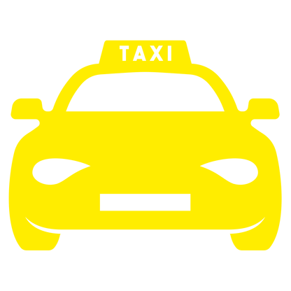 Stylish vector taxi icon perfect for cutting machine projects