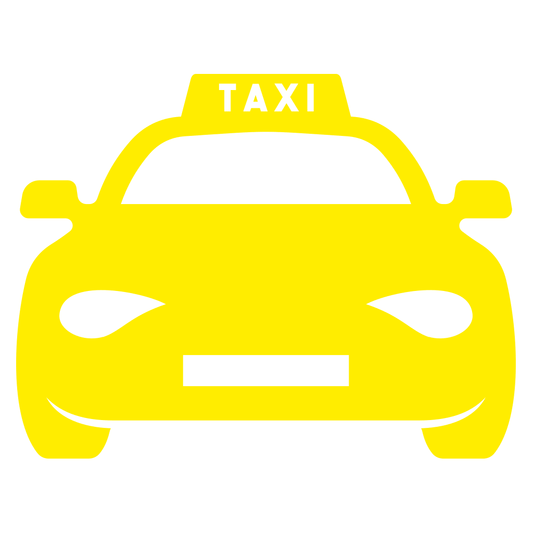 Stylish vector taxi icon perfect for cutting machine projects