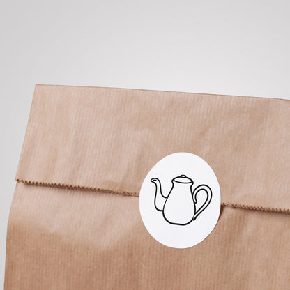 Elegant black and white teapot design for creative projects